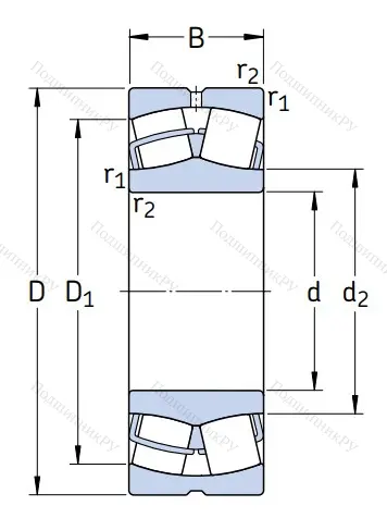Сферический роликовый подшипник 22310 E/C 3 от производителя  SKF