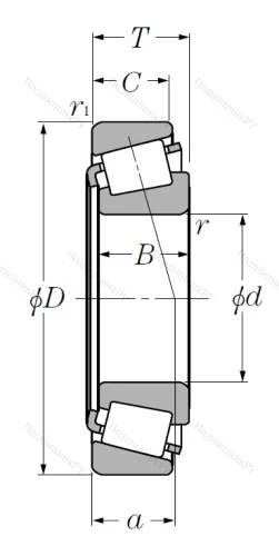 Конический роликовый подшипник EH 33114 J от производителя  MALEX