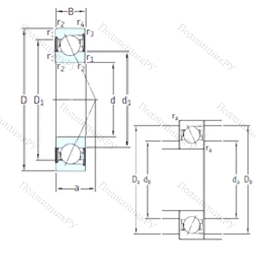 Подшипник шариковый радиально-упорный SS 7200 CD/P 4A от производителя  SKF