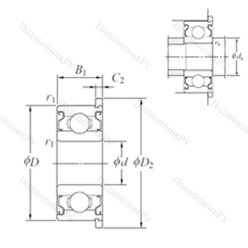Подшипник шариковый радиальный WFN 693 ZZ