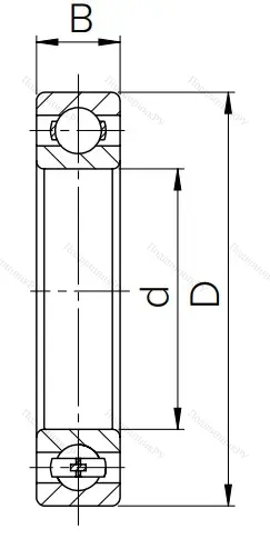 Шариковый однорядный подшипник 207 (6207) в Москве