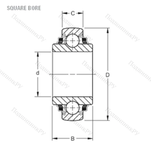 Подшипник шариковый радиальный W 208PPB 13