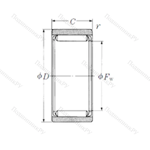 Подшипник игольчатый радиальный RNAF 759530 от производителя  NSK