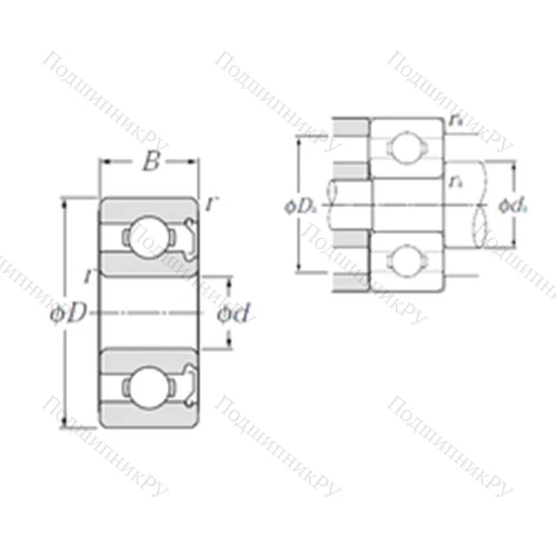 Подшипник шариковый радиальный RA 4Z
