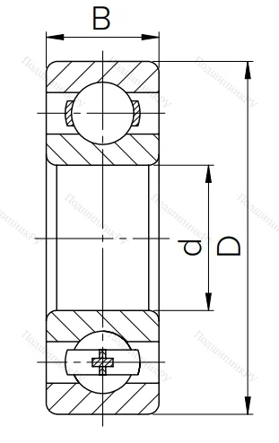 Шариковый однорядный подшипник 124 (6024) в Москве