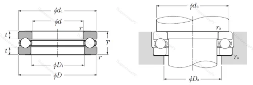 Упорный шариковый подшипник 51412 от производителя  NTN