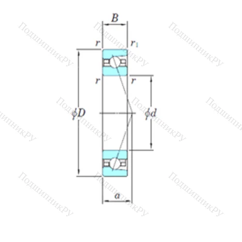 Подшипник шариковый радиально-упорный HAR 021CA