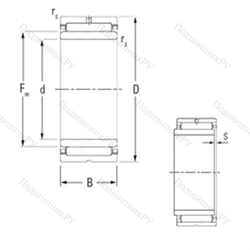 Подшипник игольчатый радиальный NKJS 30 от производителя  KOYO