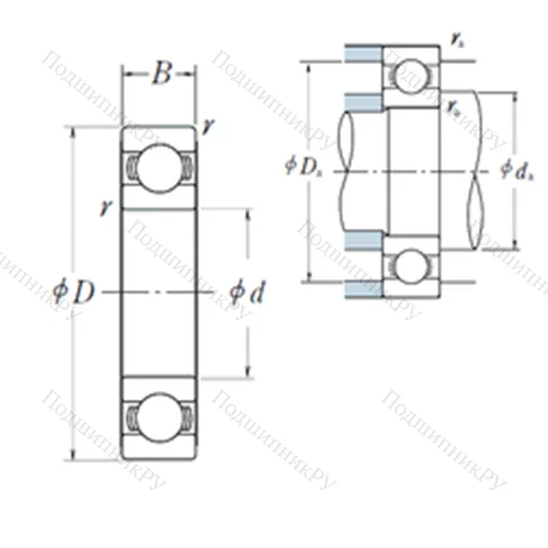 Подшипник шариковый радиальный B 250-8