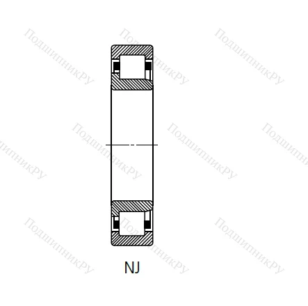 Цилиндрический роликовый подшипник 42212 (NJ 212)