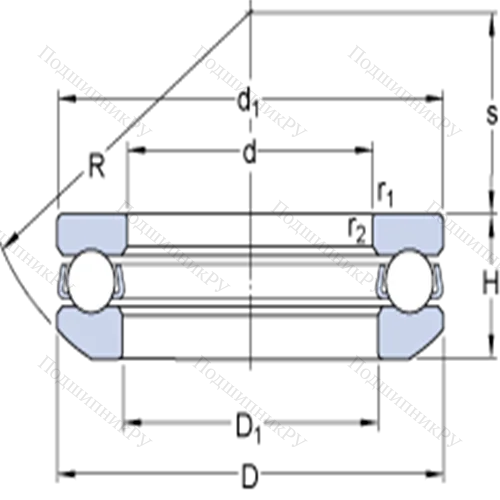 Одинарные упорные шарикоподшипники 53214 + U 214 от производителя  SKF Одинарные упорные шарикоподшипники 53214 + U 214 от производителя  SKF