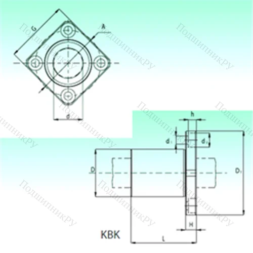Подшипник шариковый линейный KBK 16 от производителя  NBS