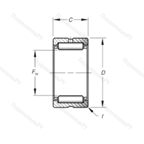 Подшипник игольчатый радиальный HJ-8010440 от производителя  TIMKEN