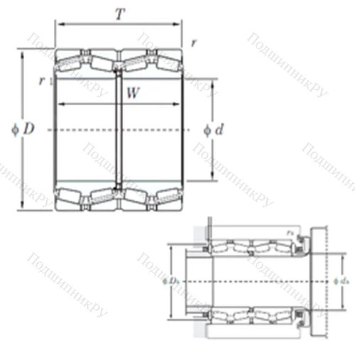 Подшипник роликовый радиально-упорный 47380