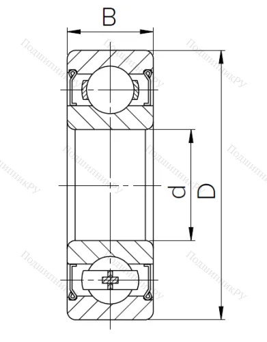 Шариковый однорядный подшипник 80103 (6003 ZZ) в Москве