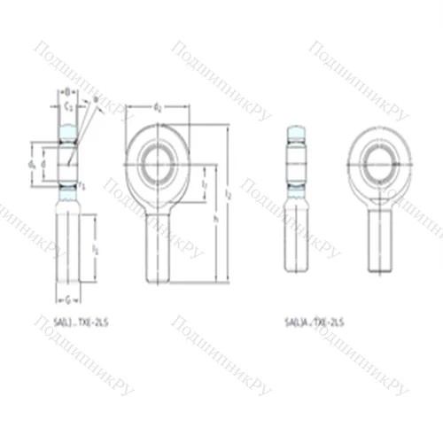 Подшипник скольжения сферический SA 50TXE-2LS от производителя  SKF Подшипник скольжения сферический SA 50TXE-2LS от производителя  SKF
