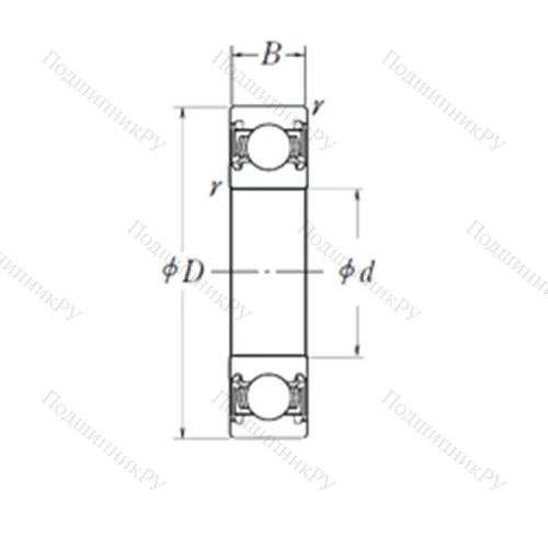 Подшипник шариковый радиальный MR 036