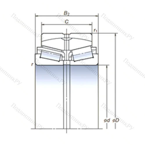 Подшипник роликовый радиально-упорный самоцентрирующийся AR 140-24
