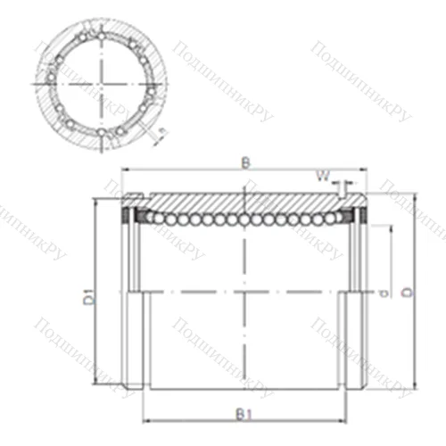 Подшипник шариковый линейный KB 4080AJ от производителя  CX