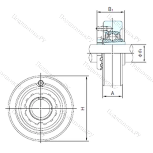Подшипниковый узел шариковый радиальный UKC 320+H 2320