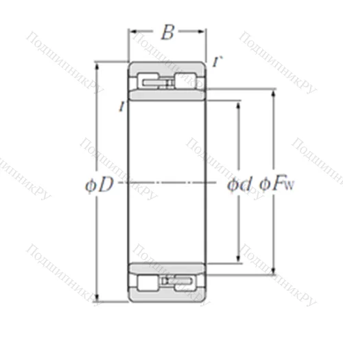 Подшипник роликовый радиальный NNU 4992 от производителя  NTN