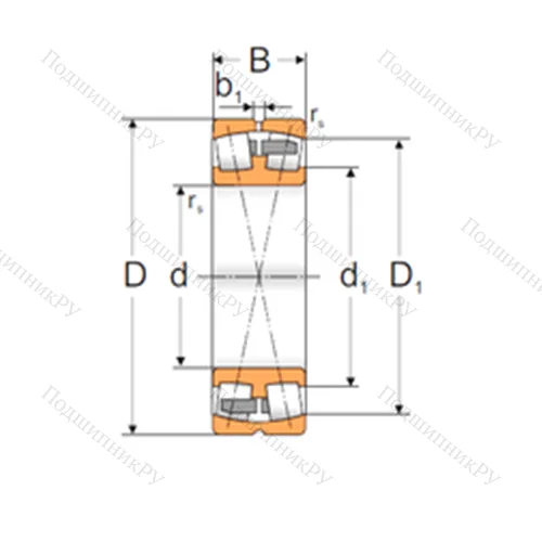 Подшипник роликовый радиальный самоцентрирующийся 22324 ACJBW 33