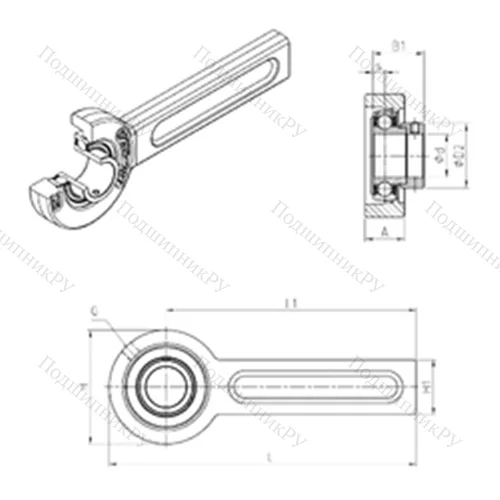 Подшипниковый узел шариковый радиальный ESSP 202 от производителя  SNR