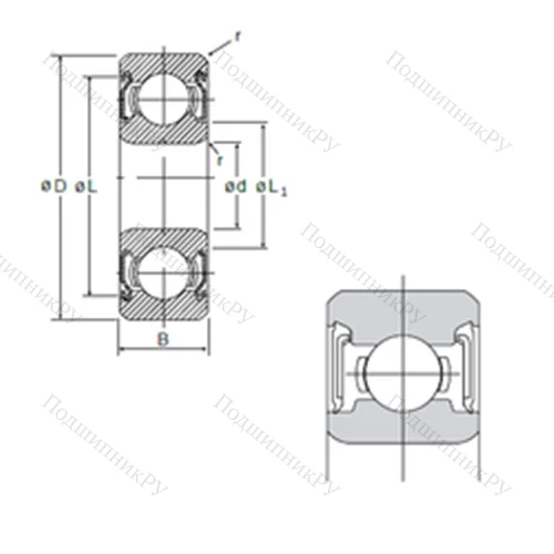 Подшипник шариковый радиальный 635DD