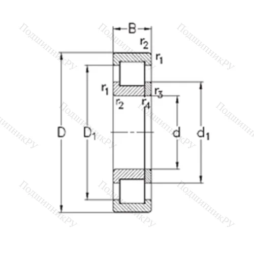 Подшипник роликовый радиальный NUP 2218-E-MA 6