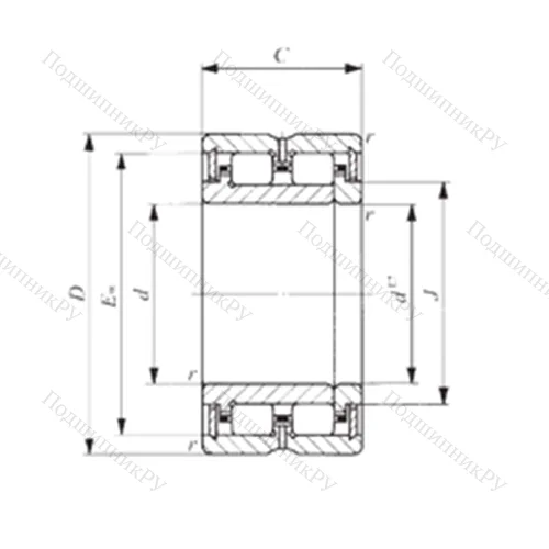 Подшипник роликовый радиальный TRU 13518860 от производителя  IKO