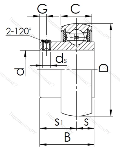 Корпусный подшипник SB 208 в Москве