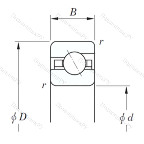 Подшипник шариковый радиально-упорный KGA 047