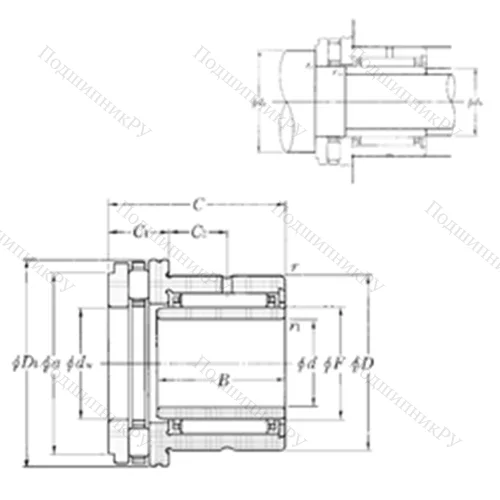 Подшипник комбинированный NKXR 45T 2+IR 40?45?20 от производителя  NTN