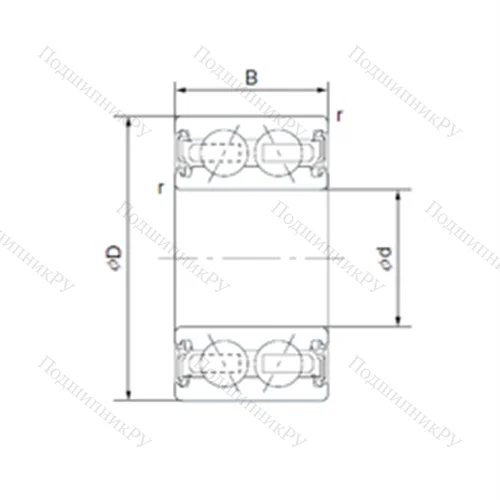 Подшипник шариковый радиально-упорный 30BG 05S 2DS