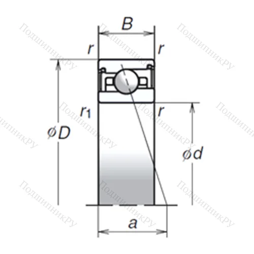 Подшипник шариковый радиально-упорный 30BNR 29SV 1V