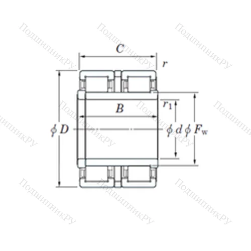 Подшипник роликовый радиальный 2CR 130A