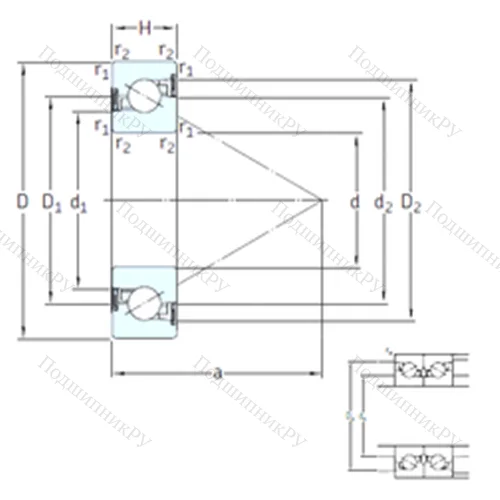 Подшипник шариковый упорно-радиальный BSD 45100 CG-2RZ от производителя  SKF