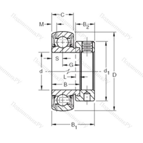 Подшипник шариковый радиальный GRAE 20RRB