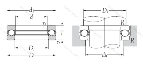 Упорный шариковый подшипник 51110 от производителя  KSM