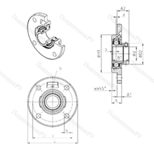 Подшипниковый узел шариковый радиальный ESFCE 211