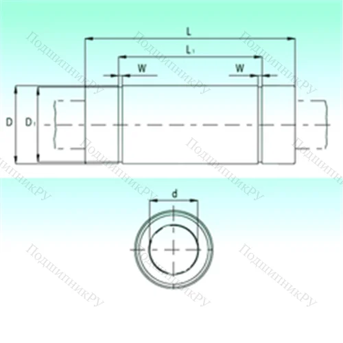 Подшипник шариковый линейный KBL 0845 от производителя  NBS