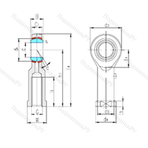 Подшипник скольжения сферический SIBP 12S/B 2 от производителя  LS