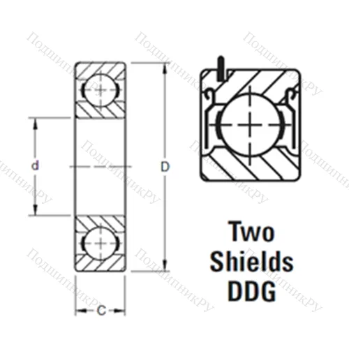 Подшипник шариковый радиальный 208KDDG