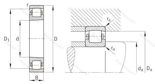 Сферический роликовый подшипник с конической посадкой на вал 20215 KTVPC 3 от производителя  FAG