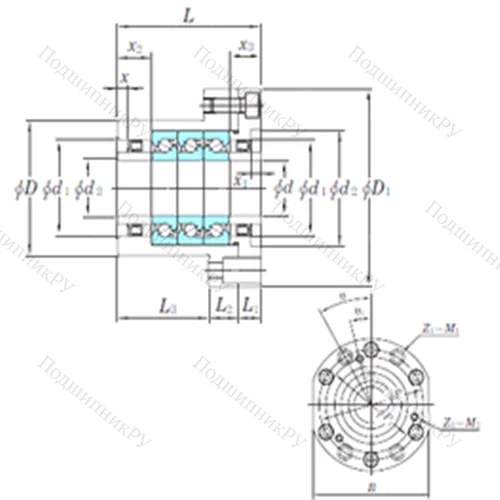 Подшипник шариковый упорно-радиальный BSU 4072BDFD - T