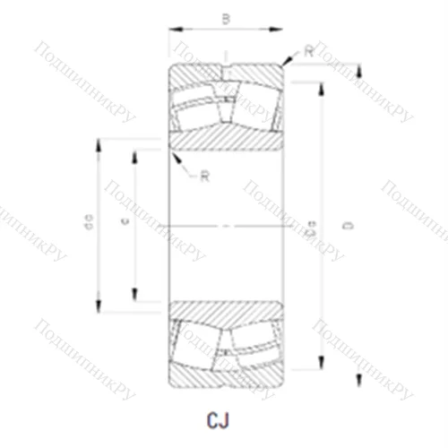 Подшипник роликовый радиальный самоцентрирующийся 22308CJ