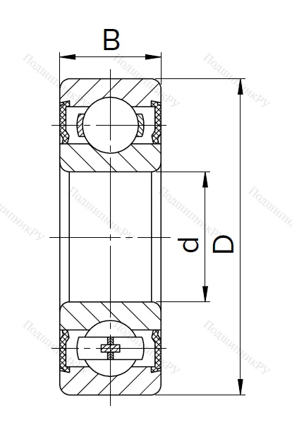 Миниатюрный шариковый подшипник 180029 T (629 2RST) в Москве
