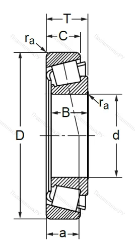 Конический роликовый подшипник 7616 (32316) в Москве