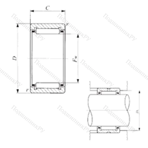 Подшипник игольчатый радиальный TAF 121912/SG от производителя  IKO