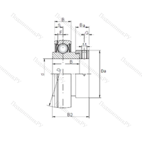 Подшипник шариковый радиальный SA 211 от производителя  CX Подшипник шариковый радиальный SA 211 от производителя  CX